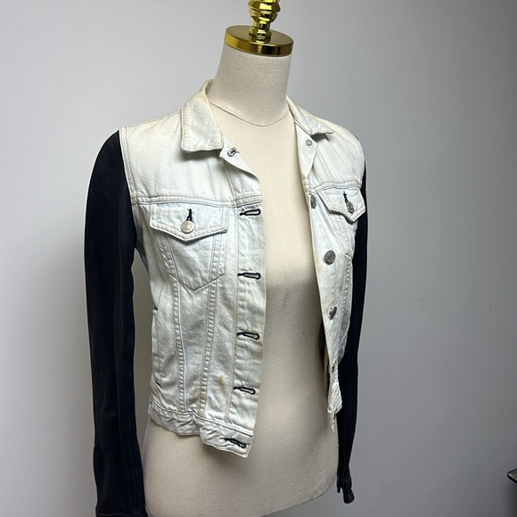 Rag&Bone Leather & Denim Jacket - Picture 5 of 16